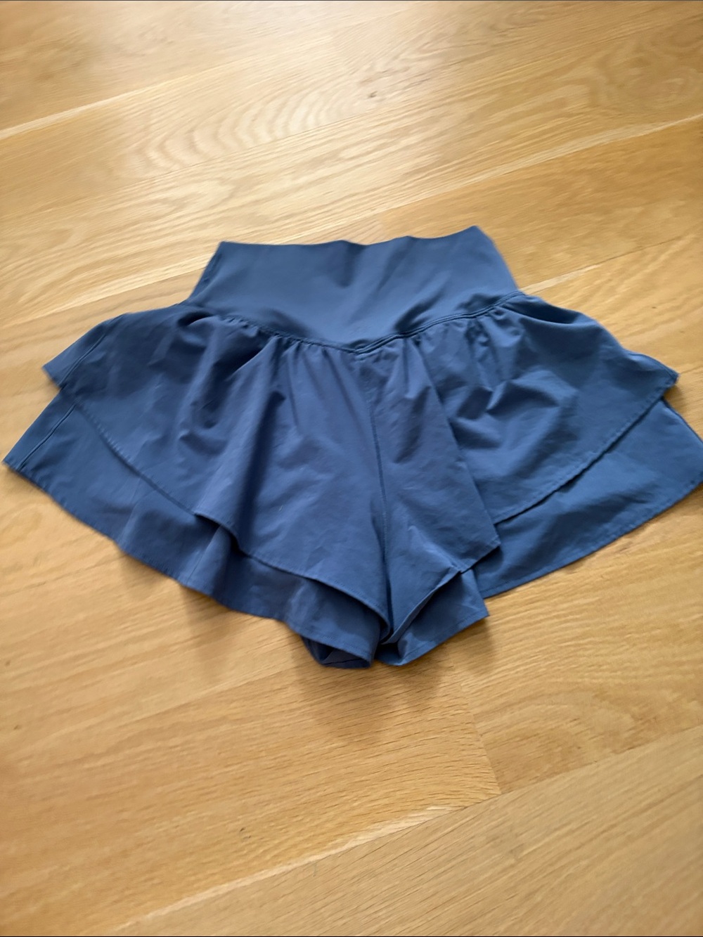 aerie Slate Blue Layered Ruffle Skort - Picture 3 of 7